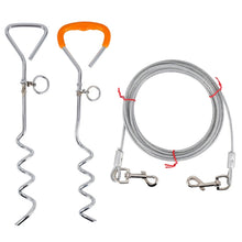 Load image into Gallery viewer, Outdoor Pet Leash Stainless Steel Ground Nail Fixing Bolt, Specification：, Upgrade + Wire Rope, Classic + Wire Rope