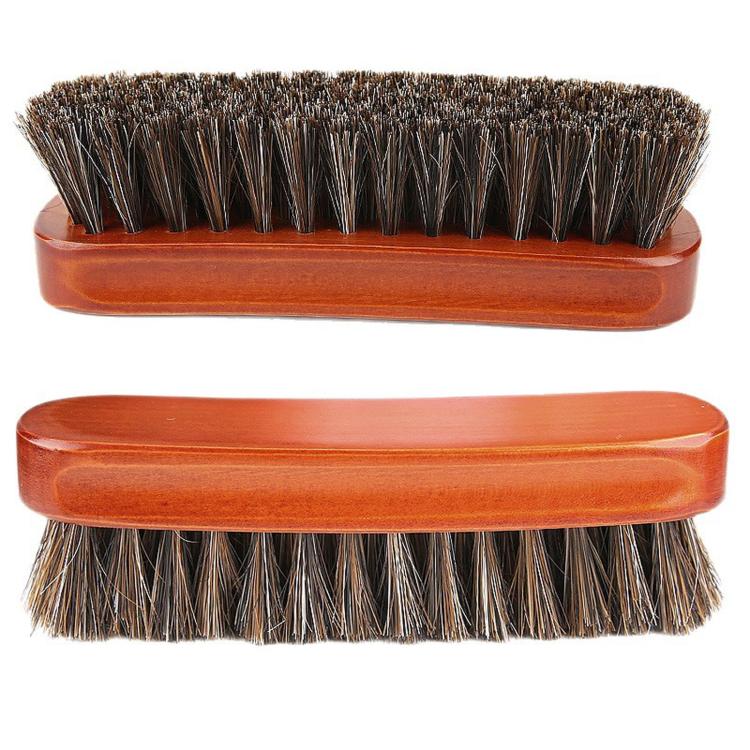 Horse Mane Shoes Brush Mahogany Brush Fur Shoes Cleaning And Dust Brush, Shoes Dust Brush