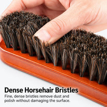 Load image into Gallery viewer, Horse Mane Shoes Brush Mahogany Brush Fur Shoes Cleaning And Dust Brush, Shoes Dust Brush