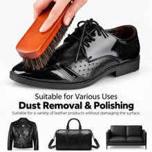 Load image into Gallery viewer, Horse Mane Shoes Brush Mahogany Brush Fur Shoes Cleaning And Dust Brush, Shoes Dust Brush