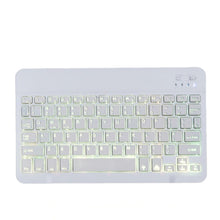 Load image into Gallery viewer, 78 Keys 10 Inch RGB Colorful Backlit Bluetooth Keyboard For Mobile Phone / Tablet, Black, White