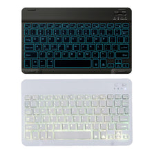 Load image into Gallery viewer, 78 Keys 10 Inch RGB Colorful Backlit Bluetooth Keyboard For Mobile Phone / Tablet, Black, White