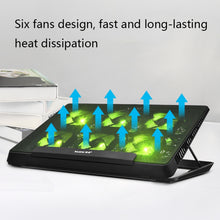 Load image into Gallery viewer, NUOXI H8 Metal Mesh Laptop Cooling Base, H8 6-Fans