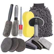 Load image into Gallery viewer, Car Wash Tool Brush Car Tires Brush Double Strand Wheel Brush, 12 PCS / Set Gray