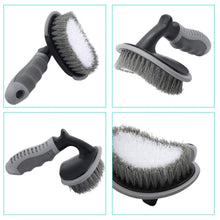 Load image into Gallery viewer, Car Wash Tool Brush Car Tires Brush Double Strand Wheel Brush, 12 PCS / Set Gray
