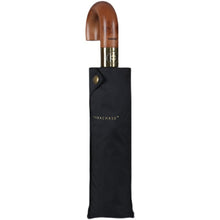 Load image into Gallery viewer, PARACHASE Large Ruggedized Shrink Retro Wind-Resistant Folding Umbrella, Blue, Black