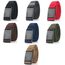 AWMN Metal Nylon Magnetic Buckle Fashion Casual Men Belt, Length: