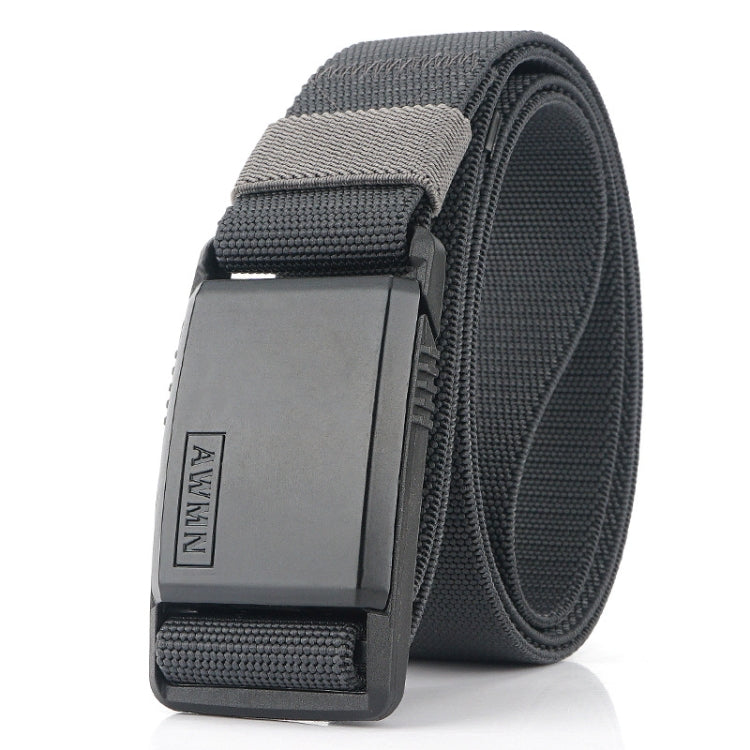 AWMN Metal Nylon Magnetic Buckle Fashion Casual Men Belt, Length: