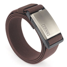 Load image into Gallery viewer, AWMN Metal Nylon Magnetic Buckle Fashion Casual Men Belt, Length: