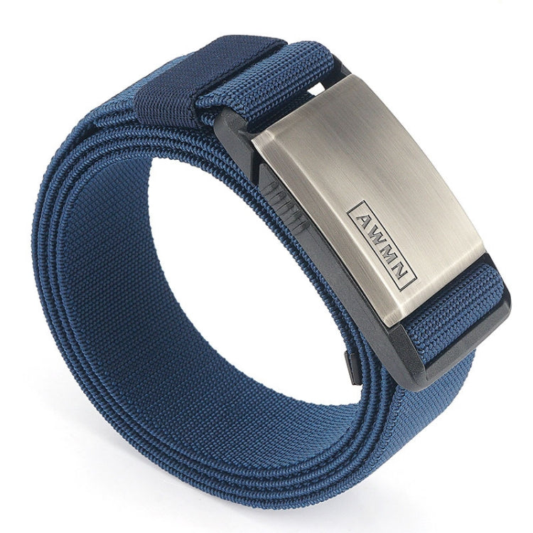 AWMN Metal Nylon Magnetic Buckle Fashion Casual Men Belt, Length: