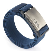 Load image into Gallery viewer, AWMN Metal Nylon Magnetic Buckle Fashion Casual Men Belt, Length:
