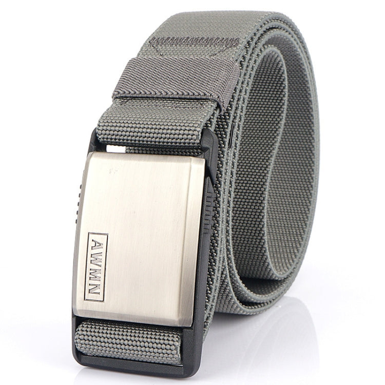 AWMN Metal Nylon Magnetic Buckle Fashion Casual Men Belt, Length: