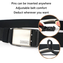 Load image into Gallery viewer, AWMN Metal Nylon Magnetic Buckle Fashion Casual Men Belt, Length: