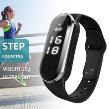 Load image into Gallery viewer, M21  Ultrasonic Mosquito Repellent Bracelet with Step Counter &amp; Clock &amp; Temperature Function, M21 (Black), M21 (White)