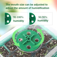 Load image into Gallery viewer, 5 Set Plant Seed Starter Trays Kit,Seedling Tray Starter With Grow Light, Black, Green