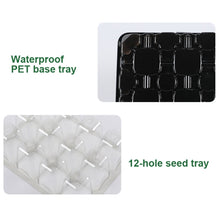 Load image into Gallery viewer, 5 Set Plant Seed Starter Trays Kit,Seedling Tray Starter With Grow Light, Black, Green