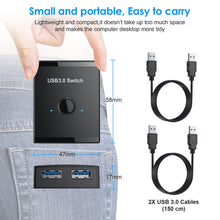 Load image into Gallery viewer, T25 2 In 1 USB3.0 Bidirectional Switch Printer Sharer Splitter