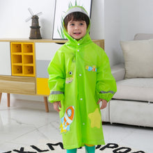 Load image into Gallery viewer, Large Hat Brim Cartoon Print Children Raincoat with Schoolbag Seat, S, M, L, XL, XXL