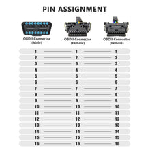 Load image into Gallery viewer, 2 In 1 16PIN Car OBD Elbow Extension Cable Converted Cable, 2 In 1 16PIN