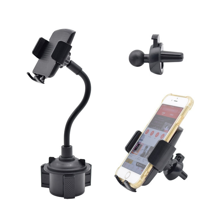 Air Inlet Cup Seat 2 In 1 Universal Long Hose Car Mobile Phone Bracket, 2 In 1 Long Hose Car Mobile Phone Bracket