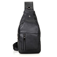 Load image into Gallery viewer, Casual Men Chest Bag First Layer Cowhide Messenger Bag