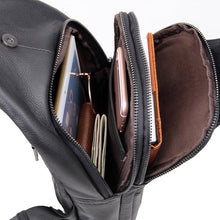 Load image into Gallery viewer, Casual Men Chest Bag First Layer Cowhide Messenger Bag