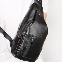 Load image into Gallery viewer, Casual Men Chest Bag First Layer Cowhide Messenger Bag