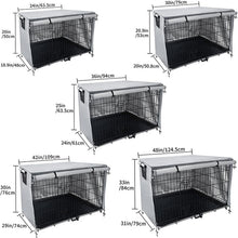 Load image into Gallery viewer, Oxford Cloth Pet Cage Cover Outdoor Furniture Dustproof Rainproof Sunscreen Cover, 63.5x48x50cm, 79x50.8x53cm, 94x61x63.5cm, 109x74x76cm, 124.5x79x84cm