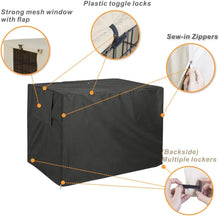 Load image into Gallery viewer, Oxford Cloth Pet Cage Cover Outdoor Furniture Dustproof Rainproof Sunscreen Cover, 63.5x48x50cm, 79x50.8x53cm, 94x61x63.5cm, 109x74x76cm, 124.5x79x84cm