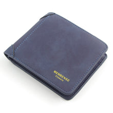 Load image into Gallery viewer, Menbense Matte Short Large Capacity Fashion Casual Adapter Male Wallet, Light Grey, Navy Blue, Black, Dark Gray, Light Brown