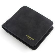 Load image into Gallery viewer, Menbense Matte Short Large Capacity Fashion Casual Adapter Male Wallet, Light Grey, Navy Blue, Black, Dark Gray, Light Brown