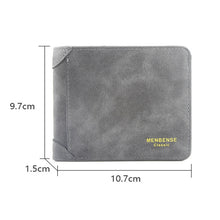 Load image into Gallery viewer, Menbense Matte Short Large Capacity Fashion Casual Adapter Male Wallet, Light Grey, Navy Blue, Black, Dark Gray, Light Brown