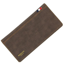 Load image into Gallery viewer, MenBense Matt Male Wallet Long Fashion Large Capacity Male Wallet, Navy Blue, Black, Dark Brown, Light Brown