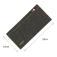 Load image into Gallery viewer, MenBense Matt Male Wallet Long Fashion Large Capacity Male Wallet, Navy Blue, Black, Dark Brown, Light Brown