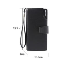 Load image into Gallery viewer, Menbense Fashion Business Simple Handbag PU Large Capacity Male Wallet, Black, Dark Brown