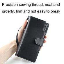 Load image into Gallery viewer, Menbense Fashion Business Simple Handbag PU Large Capacity Male Wallet, Black, Dark Brown