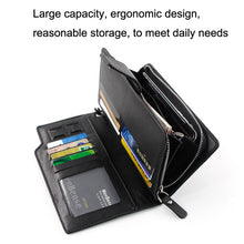 Load image into Gallery viewer, Menbense Fashion Business Simple Handbag PU Large Capacity Male Wallet, Black, Dark Brown