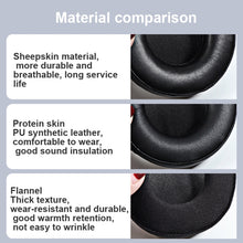 Load image into Gallery viewer, 2 PCS  Earmuffs for Audio-Technica AD1000X AD2000X AD900X AD700X,Style:, Black Protein Skin, Black Thickened Protein Skin, Black Flannel, Black Lambskin, Solid Head Beam, Hollow Head Beam