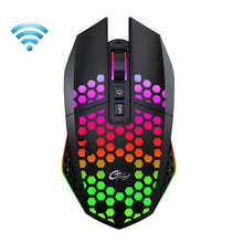Load image into Gallery viewer, FMOUSE  X801 8 Keys 1600DPI Hollow Luminous Gaming  Office Mouse,Style:, Black Wireless Rechargeable, White Wireless Rechargeable, Black Wired, White Wired