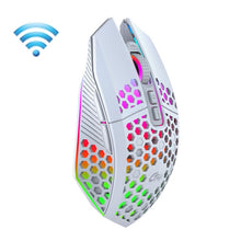 Load image into Gallery viewer, FMOUSE  X801 8 Keys 1600DPI Hollow Luminous Gaming  Office Mouse,Style:, Black Wireless Rechargeable, White Wireless Rechargeable, Black Wired, White Wired
