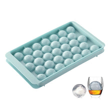 Load image into Gallery viewer, 33 Grid Round Ice Hockey Mold With Lid Ice Box Small Marble Ice Tray, Random Color Delivery, Large  Blue, Large Pink, Small Blue, Small Pink
