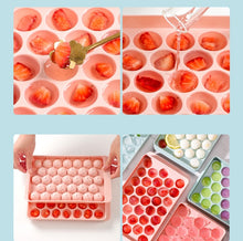 Load image into Gallery viewer, 33 Grid Round Ice Hockey Mold With Lid Ice Box Small Marble Ice Tray, Random Color Delivery, Large  Blue, Large Pink, Small Blue, Small Pink