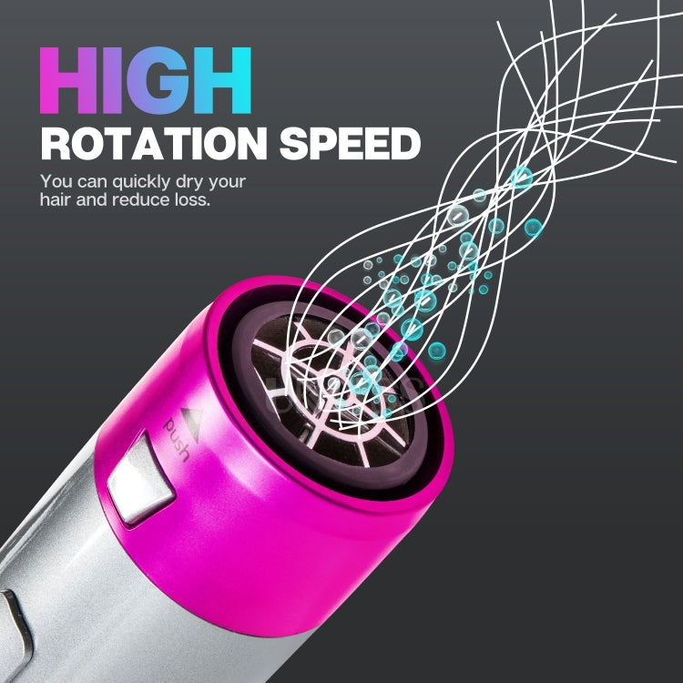 5-in-1 Hot-air Comb Automatic Straightening Dual-purpose Hair Dryer, Silver+Rose Red(EU Plug), Silver+Rose Red(US Plug), Silver+Rose Red(UK Plug), Silver+Rose Red(AU Plug), Black(EU Plug), Black(US Plug), Black(UK Plug), Black(AU Plug)