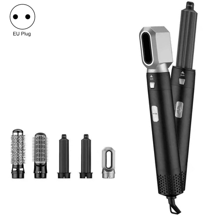 5-in-1 Hot-air Comb Automatic Straightening Dual-purpose Hair Dryer, Silver+Rose Red(EU Plug), Silver+Rose Red(US Plug), Silver+Rose Red(UK Plug), Silver+Rose Red(AU Plug), Black(EU Plug), Black(US Plug), Black(UK Plug), Black(AU Plug)