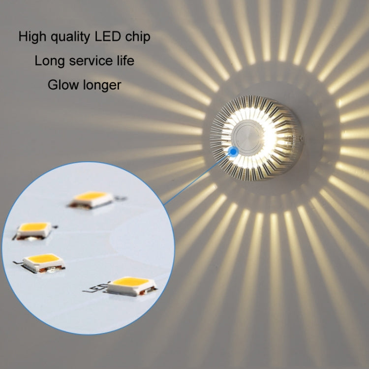 LED Aluminum Aisle Light Sunflower Corridor Lamp Decorative Light, Visible Installation 1W, Invisible Installation 1W