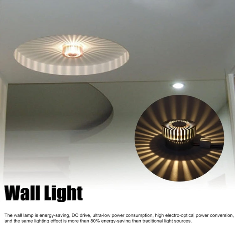 LED Aluminum Aisle Light Sunflower Corridor Lamp Decorative Light, Visible Installation 1W, Invisible Installation 1W