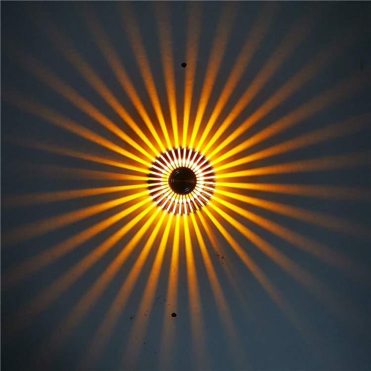 LED Aluminum Aisle Light Sunflower Corridor Lamp Decorative Light, Visible Installation 1W, Invisible Installation 1W