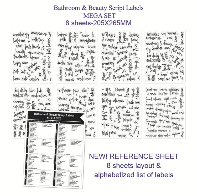 Bathroom Jars Label Storage Classification Waterproof Bathroom Stickers