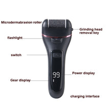 Load image into Gallery viewer, Electric Foot Grinder Digital Display Rechargeable Pedicure Peeling, White, Black, Royal Blue, 10-piece Set White, 10-piece Set Black, 10-piece Set Royal Blue