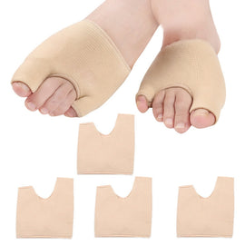 1 Pair Threaded U-Shaped Forefoot Pad Hallux Valgus Corrector Socks, S, L